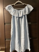 H&M sukienka Hiszpanka niebieska turkusowa na wiosnę lato S