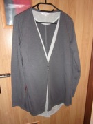 Szara bluzka  damska 2w1 Sandwich_ ,rozm. L