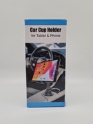 Uchwyt do telefonu tabletu samochodowy montowany w miejsce kubka