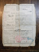 Dowód ubezpieczeniowy Kraków 1928r