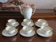 Filiżanka espresso Rosenthal Ivory ecru antyk 1930 złoto AIDA 6 szt dzbanek