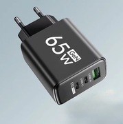 Szybka ładowarka 65W z trzema wejściami