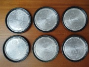 Podkładki cynowe vintage z Norwegii 