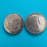 5 marek x 2 1983 G  Marcin Luter 1983 J 100. rocznica śmierci Karola Marksa