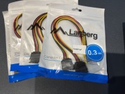 KABEL ZASILAJĄCY MOLEX(M) 4 PIN->2X SATA(F) 15 PIN