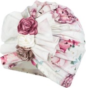 Jamiks BIANCA turban dla dziewczynki Piwonie