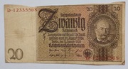 20 marek1929,seria Nr D.12335568, stan jak widać na zdjęciu