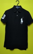 Koszulka męska  Polo Ralph Lauren | Big Pony Custom Fit , czarny