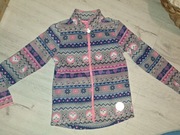 Ciepły Polar rozpinany bluza słodkie kolory r. 140 ciepły jesień zima sówki