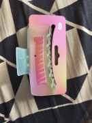 Klamra do włosów niebiesko zielona 