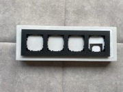 Ramka Simon Ramka poczwórna simon 55 Naturę kolor metal inox czarny