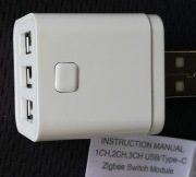 Inteligentny potrójny przełącznik adaptera USB Zigbee, działa z Philips Hue