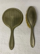 Ładny stary posrebrzany zestaw lusterko szczotka