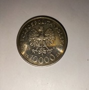 Moneta 10 000 złotych 1990 Solidarność 