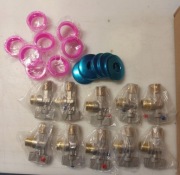 Zawór kulowy kątowy 1/2 x 1/2 cala zawór do baterii łazienkowych 10szt NOWE