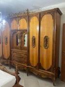 Piękna sypialnia figuralna łóżko szafa 2 szafki toaletka 