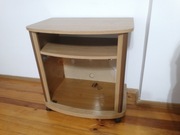 Szafka RTV jasny brąz szyba