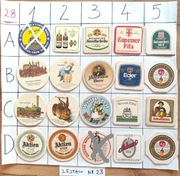 Podkładki, podstawki pod piwo po 2 zł zestaw za 35 zł, Nr28 cały świat 