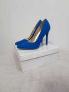 Graceland szpilki chabrowe buty na obcasie