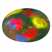 Czarny Opal 3 D _ VVS ! _ na złoty pierścionek _ 1.28 ct _ Wideo 