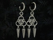 Kolczyki chainmaille z kolcami gothic punk cyber goth industrial