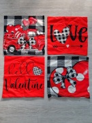 NOWY Zestaw 4 szt. Poszewki Powłoczki 40x40 Poduszki Walentynki Serce