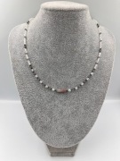 Naszyjnik kryształ górski & labradoryt