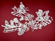 Mikołaj Bałwan dekoracja na okno gotowa zima A3