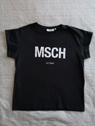 Czarna bawełniana bluzka z krótkim rękawem MSCH Copenhagen 38 jak nowa