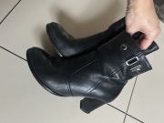 Damskie botki za kostkę na zamku 40 skóra