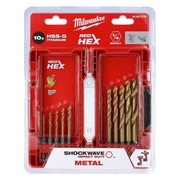 Zestaw wierteł do metalu tytanowe HEX 3-10 mm 10 elementów Milwaukee