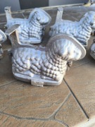 Stara forma do pieczenia Baranek Wielkanocny Prl–3D solidny odlew 21x14cm