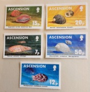 Ascension 1983  FAUNA Mi 349-53 muszle małż  seria czysty ideał 