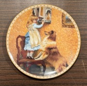 ROYAL DOULTON ŚLICZNY Talerz ozdobny CHARLES BURTON Dziewczynka z psem
