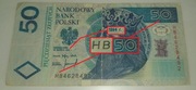 Rzadka 1994 Seria HB 50 zł / PLN