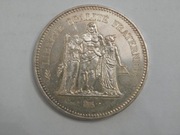 50 Fr. Francuskich. Rok 1974. Moneta mennicza.