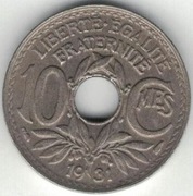 Francja 10 centymów centimes 1931 21,3 mm nr 3