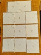 Zestaw 11 Białych Pudełek Slim (5 mm) na Płyty CD/DVD Szerokość 5 mm