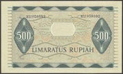 INDONEZJA 500 RUPIAH 1952 - XU