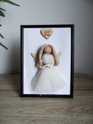 Aniołek w ramce, anioł stróż, prezent, dzień babci i dziadka 