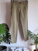 Spodnie hilfiger denim oliwkowe green olive jasne khaki bawełniane w29 l32