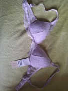 Biustonosz push-up liliowy koronkowy 70B H&M