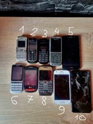 Używane, starsze telefony komórkowe Mix 10 szt Nokia/Samsung/Huawei/LG