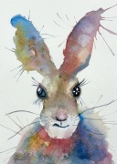 Króliczek z charakterem  Original Akwarela 16*24 cm