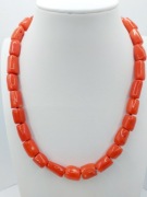 Naszyjnik z Korala Pomarańczowego – Energetyczne Baryłki (48 cm)