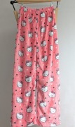 Spodnie pluszowe serduszka kotek hello kitty rozowe ciepłe grube walentynki