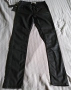 Teddy Smith pycker sl size 24 nappa cuir skórzane vintage czarne spodnie