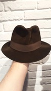 Kapelusz fedora brązowa