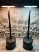 Para lamp w czarnym wykończeniu 34,5 cm wyskości