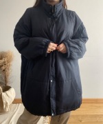 Kurtka wiosenna parka pikowana granatowa na zamek przejściowa 48/50